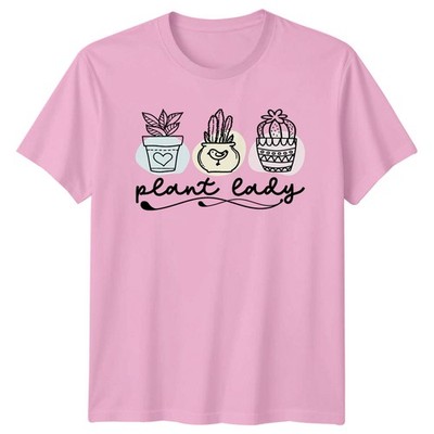 Plant Lady Damen T-Shirt Zimmerpflanzen Gartenarbeit Muttertag Geschenk für Sie