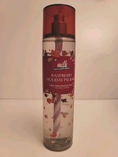 Milk Bath  Body Works RASPBERRY HOLIDAY PIE BAR Fine fragrance Body  Hair 8 oz