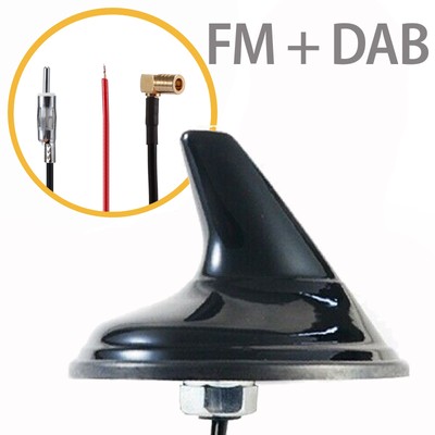   DAB Autoantenne Universal FM Antenne Auto Dab+ mit 5M Kabel DIN SMB Stecker  