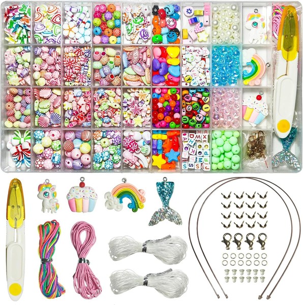 Ibopuxiu Geschenke FüR MäDchen, Diy Bastelset FüR Kinder Ab 6 Jahren, ArmbäNder-image