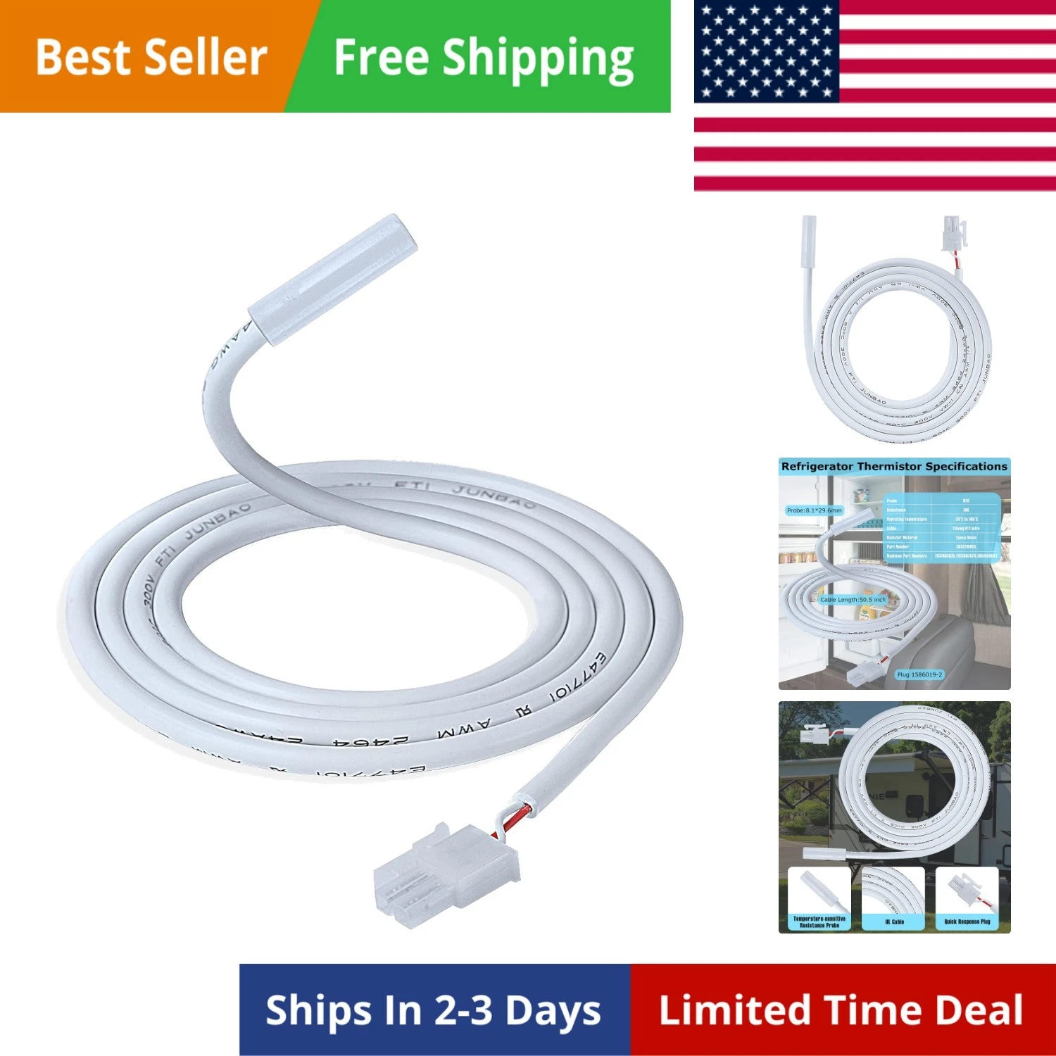 RV Thermistor for Dometic Refrigerator 3851210025,RV Refrigerator Replacement...