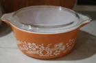 Vintage Pyrex Dynasty Rose with Lid 1978 Designer Collection/Promotional Pattern