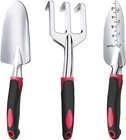 3 Pc Garden Tool Set Trowel Transplanter Hand Rake Heavy Duty Gardening