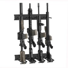 Upbci Gun Rack Wall 32 inches (D) x 1 inch (W) x 6.7 (H), 4-Slot Black