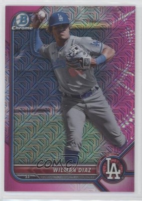 2022 Bowman Chrome Prospects Mega Box Pink Mojo Refractor /199 Wilman Diaz ni4