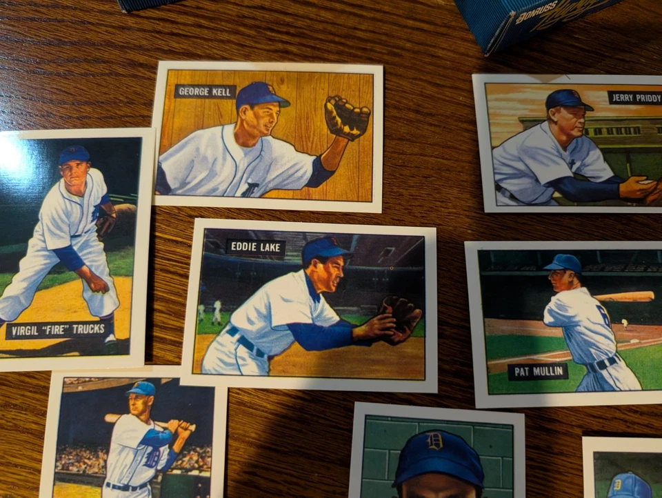 1951 年 Bowman 翻印老虎完整团队套装 (22) George Kell Nrmt — 第 2/4 张图片