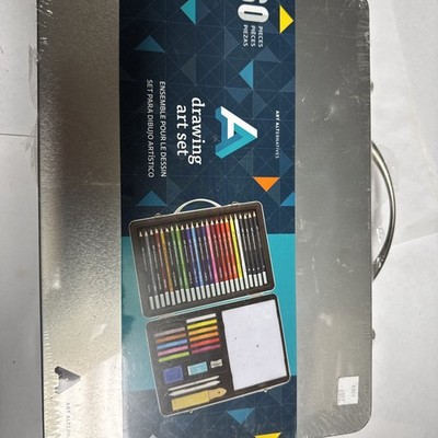 Art Alternatives Drawing Art Set 60 Pieces Metal Case Sketch Kit New