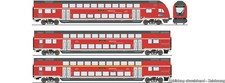 Roco 6210144, 3tlg. Set Doppelstockwagen,mit Innenbeleuchtung. Neu 