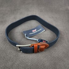 Vineyard Vines Heritage Bungee Belt Boys Size Small Navy Braided Leather