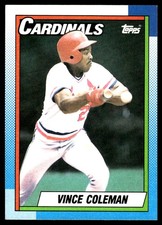 Vince Coleman 1990 Topps DoubleHeaders #NNO Cardinals MLB READ FREE SHIPPING