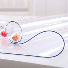 Clear PVC Table Cover Protector 16 X 60 Inch 1.5mm Thick - Waterproof Heat