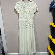 Vintage Jessica McClintock ivory lace bridal dress Size 4