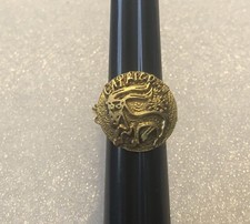 Modern Horoscope Capricorn Ring Sz 6.5 Costume Fashion Jewelry GS1D23