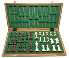 Wood Tournament Chess Set #5 w/ Folding Board