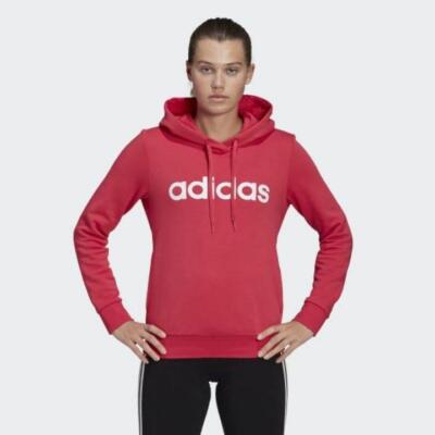 Adidas Womens Essentials Linear Hoodie Size X-Small Hot Pink