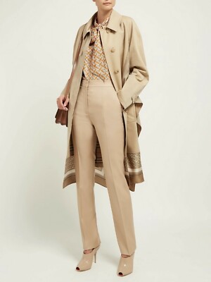 NWT Burberry RUNWAY Scarf Trench Coat, LIGHT BEIGE, US 6/ UK