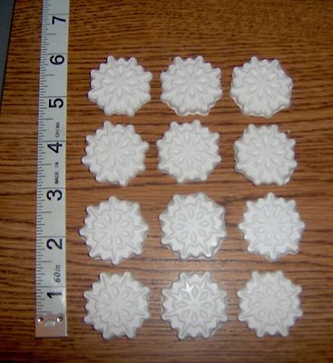 Snowflake same design plaster of paris painting project. Set of 12!