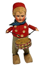 Very Rare 1920's Schuco Windup Dutch Drummer Boy Toy w/ Key Works Germany