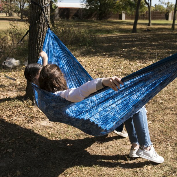Equip Two Person Travel Tree Hammock- 124 x 77- Blue -1.6lbs -NEW