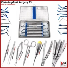 20Pcs Perio Surgery Dental Sinus Implant Kit Lift Elevators Coupland Scissors