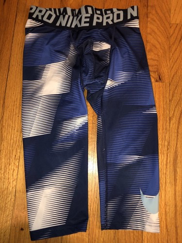 Boys Nike Pro Blue Swoosh Leggings 