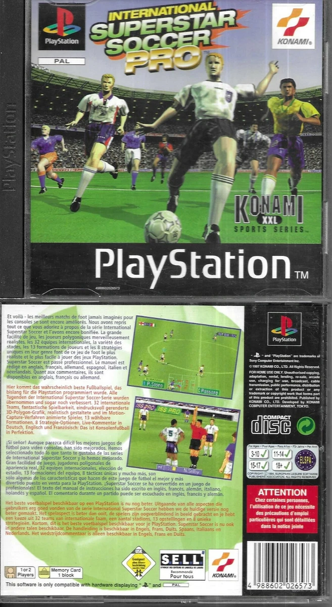 JEU PS1 - SUPERSTAR SOCCER FOOTBALL FOOT COMPLET PLAYSTATION 1. 2 OU 3  FRANCAIS