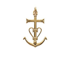 Pendant the Camargue Cross Gold Plated 18 Carat 750/000 Jewelry (Without Chain)