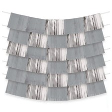 SILVER FRINGE BACKDROP 9pc  Birthday Party Supplies Room Decor Ice Decorations