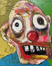 Original abstract painting oil on canvas board 8x10 in by Anastasiya Kimachenko