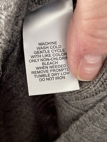 Hampshire Studio Gray Cowl Neck Tunic Length Curved Hem Sweater 2X NWT - Picture 8 of 8