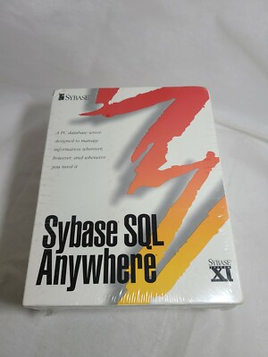 Sybase SQL Anywhere Database Server System XI For Windows 95' New Rare. Fast  .