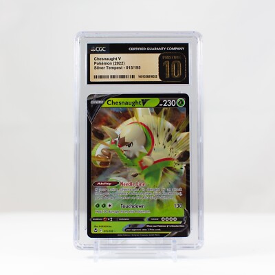 Pokémon Chesnaught V #015 Silver Tempest CGC 10 Pristine | eBay