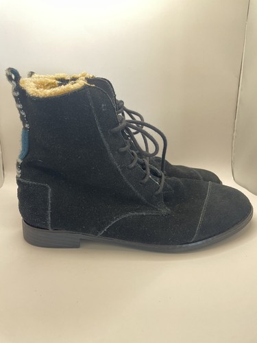 toms botas aztecas gamuza negras talla 5.5 - Imagen 12 de 14