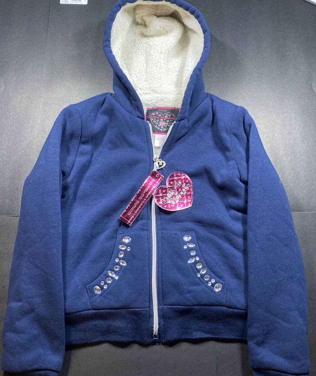 Cutie Patootie girls hoodies sweatshirts blend ZIPPER heart trim Jewels  Accent￼￼ | eBay