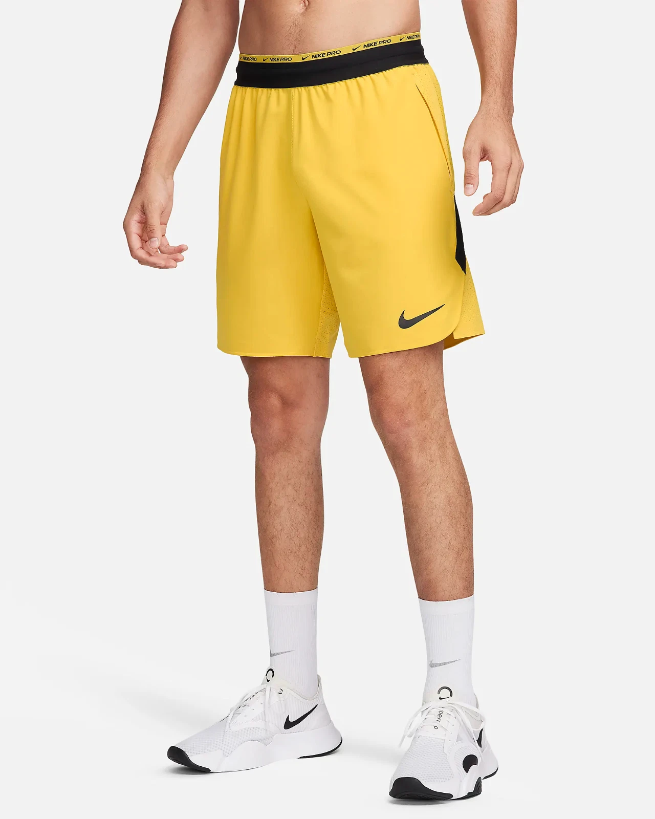 🆕 NIKE Men's Dri-FIT Flex Rep 8" Pro Training DD1700-709 Sulfur (Sz: XL) 🔥