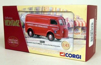 Miniature Corgi 1/43 – Peugeot D3A ST Brieuc – Van Caisson De Recompression – Occasion