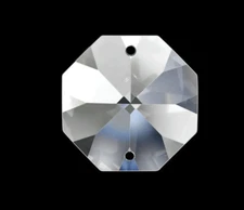Asfour Clear Crystal Octagon Prisms Beads 18mm (2-hole)  Sun catchers #1080