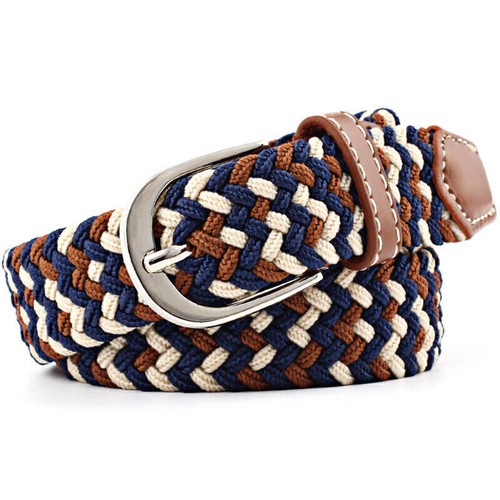 Women Elastic Woven Braided Belts Pin Buckle Fashion Webbing Jeans Waistband UK. - Picture 20 of 35