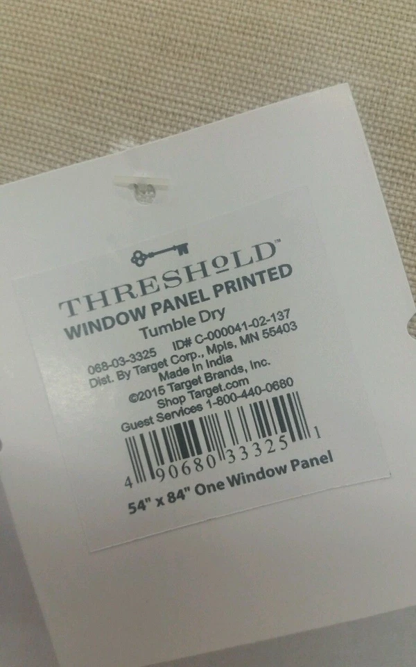 Panel de cortina de ventana umbral - tostado 54"x84"  Foto 2 de 4