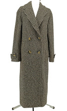 S.Oliver Damen Mantel Gr. 36 Schwarz Weiß Beige Muster A-Linie Zweireihig