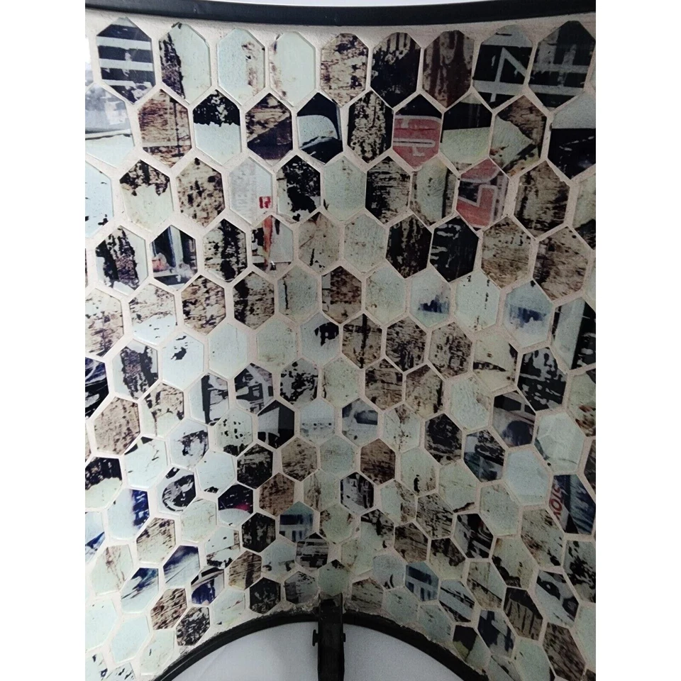 Suporte de vela pilar mosaico meio redondo 10"x8"x5.5" suporte de parede ou tampo de mesa - Imagem 2 de 4