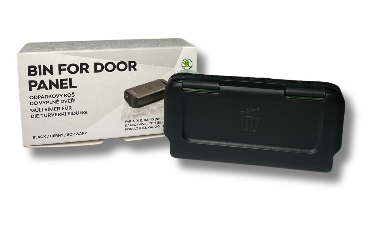 Genuine Skoda Door Pocket Wastebin Rubbish Bin 5JA0611079B9 Black