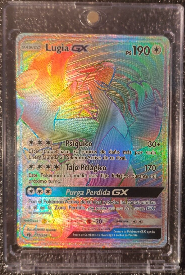 Pokemon TCG Lugia GX 227/214 Rainbow Rare Secret card Lost Thunder