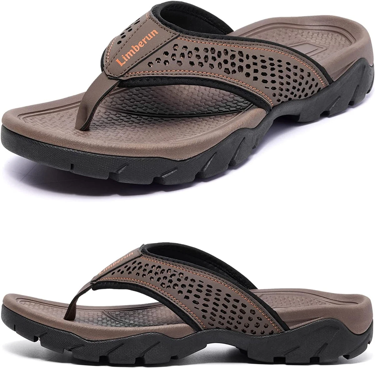 Limberun Mens Flip Flops Arch Support Comfort Orthotic Thong