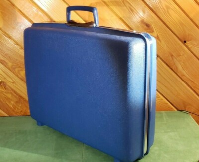 Vintage Samsonite Saturn Blue Hard Sided Case Suitcase Luggage w
