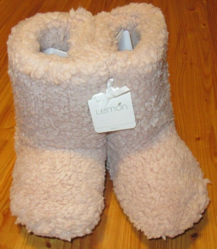 PANTOFOLA D’ORO Scarpa Lemon taglia 1 5 6 rosa chiaro nuova con etichette pelose comode ciabatte stivaletti donna CARINA!