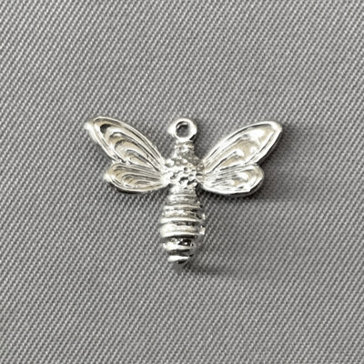 Honey Bee 2 Loop Links 14x11mm Antique Silver Plated Alloy Q4 Per Pkg