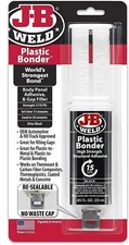 JB Weld Plastic Weld Quick Setting Epoxy Syringe Bonder Repair Glue Black USA