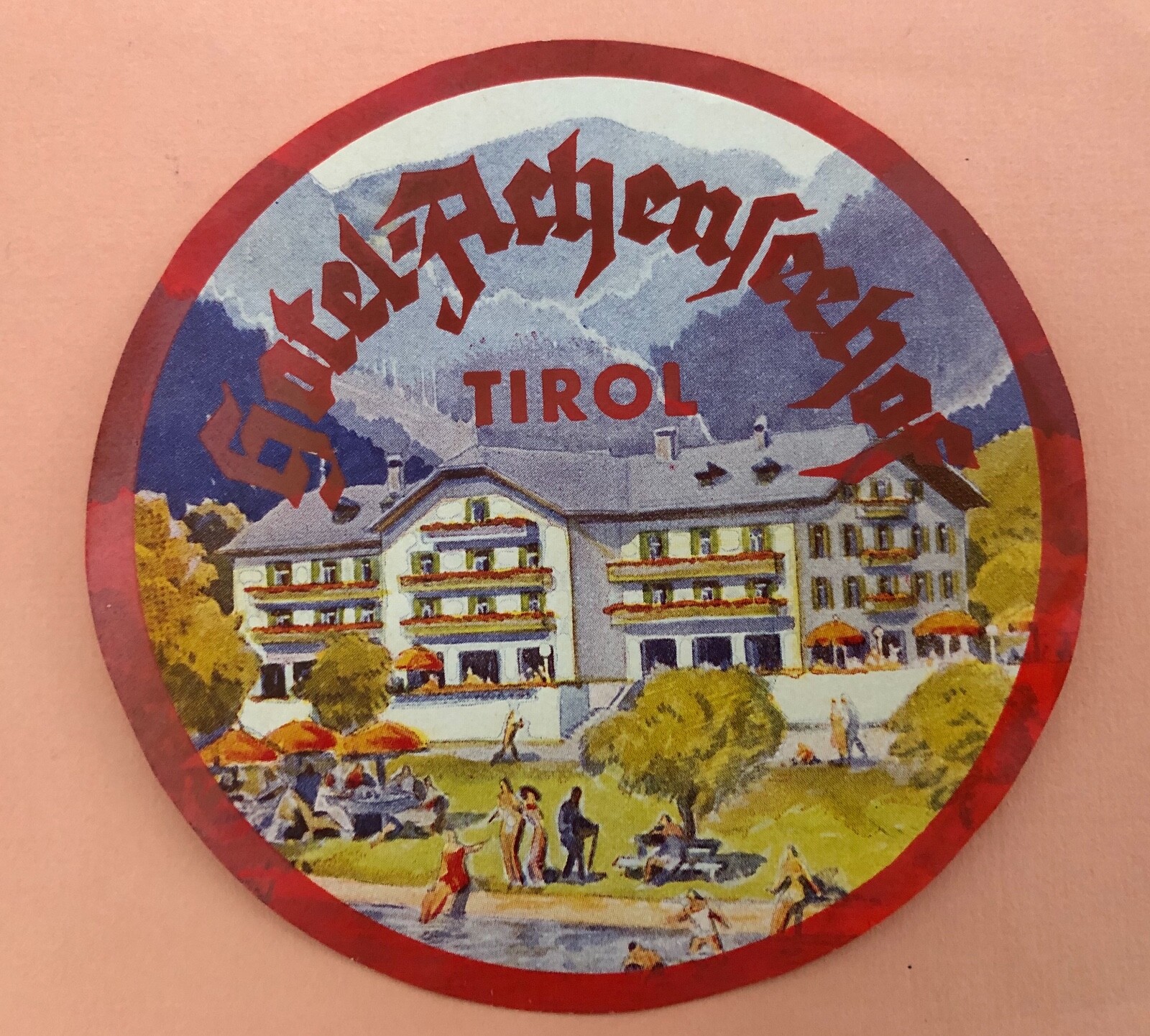 Luggage Tag from Hotel Achenseehof in Tirol Austria-image