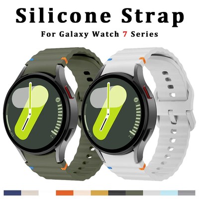 Silicone Sport Band for Samsung Galaxy Watch 7 6 5 Pro 44mm 40mm FE 45mm Strap